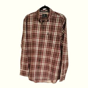 G.H. BASS & CO. Men's Long Sleeve Plaid Button Down Shirt M